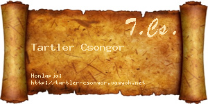 Tartler Csongor névjegykártya